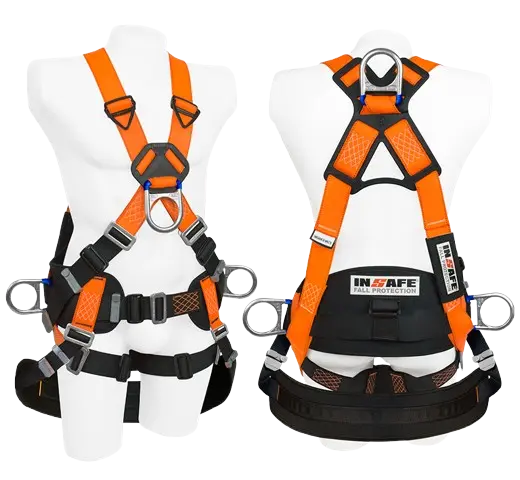 Arnes 4 Argollas con Soporte Lumbar con Asentadera
